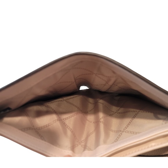 Michael Kors‎ Double Zip Wristlet Pale Pink Pebble Leather Wallet - Picture 11 of 16